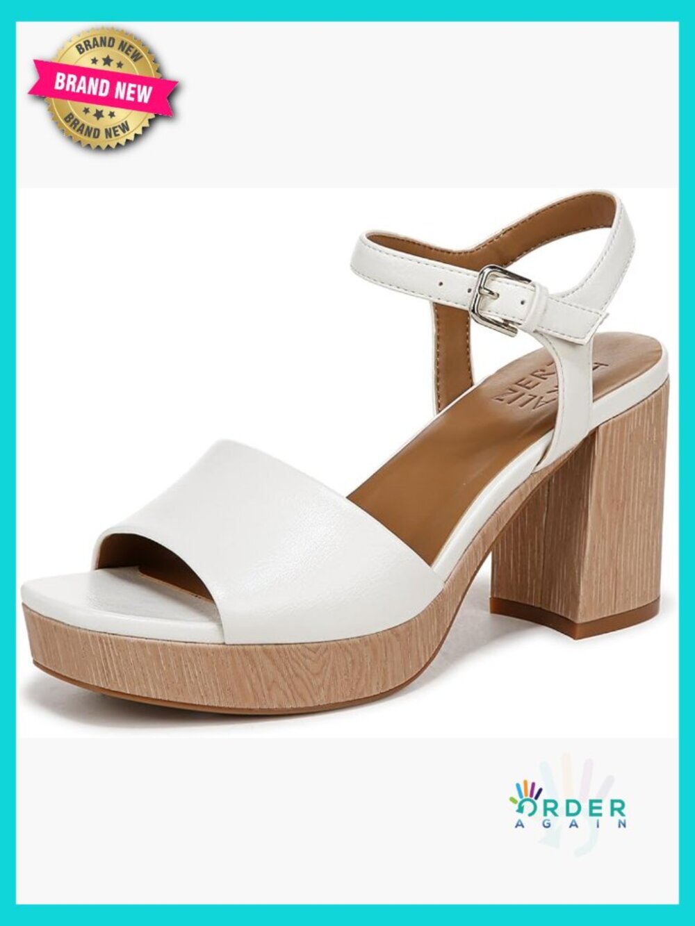Heeled Platform Sandals Square Toe Ankle Strap Block Heel Casual Chic